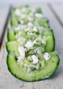 cucumber boats appetizer