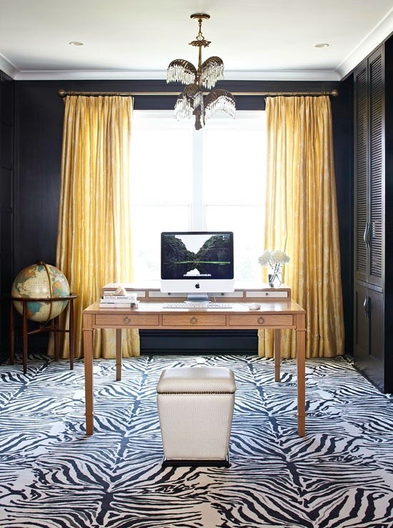animal print in a home office