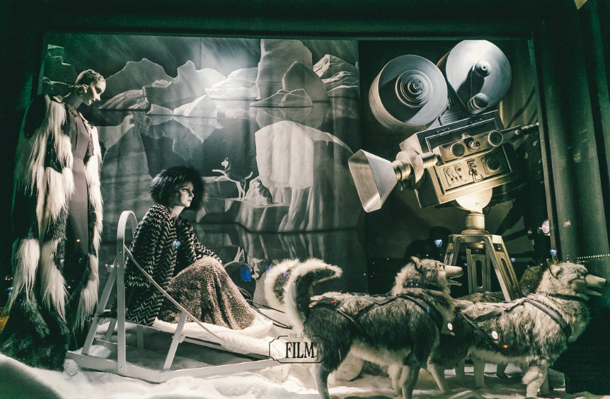 Film window at Bergdorf NYC via Racked NY