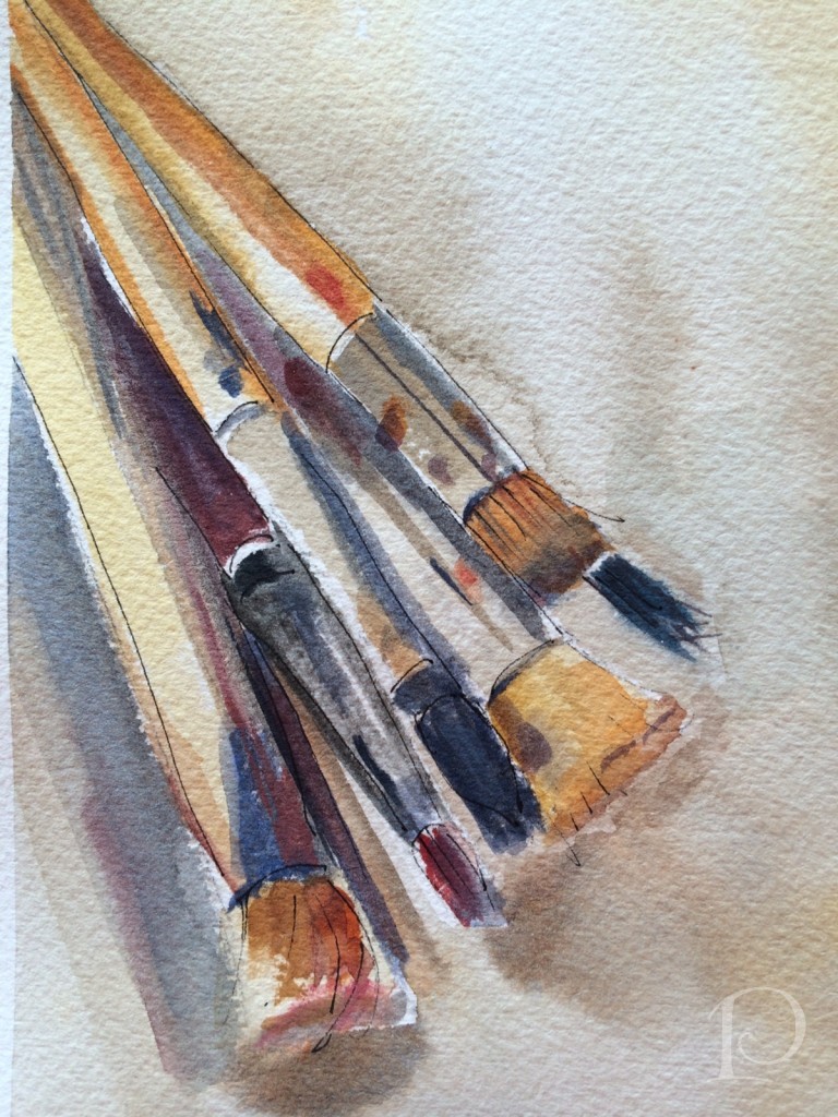 Watercolor Paintbrushes by Pamela Copeman