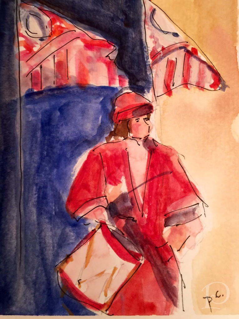 Parade watercolor by Pamela Copeman