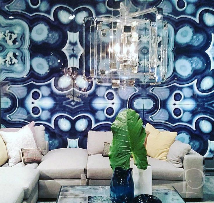 blue agate wall treatment