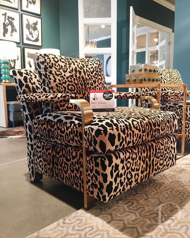 tobi fairley for cr laine leopard elle chair