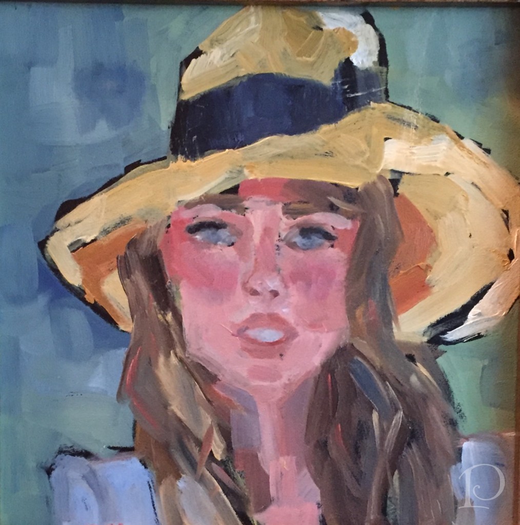 Beach Girl with Straw Hat by Pamela Copeman