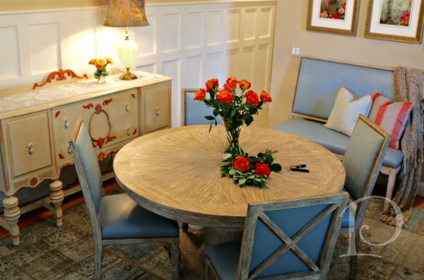 Dining Room overview Cape Cod condo by Pamela Copeman Design