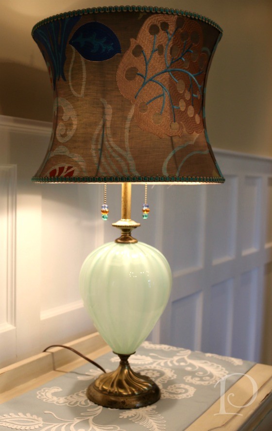 Lamp shade Cape Cod golf course condo Pamela Copeman Design