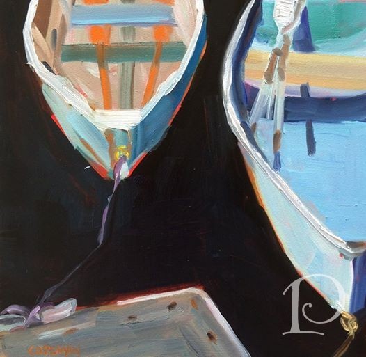 Colorful Row Boats by Pamela Copeman Art