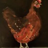 chicken oil painting Pamela Copeman Art