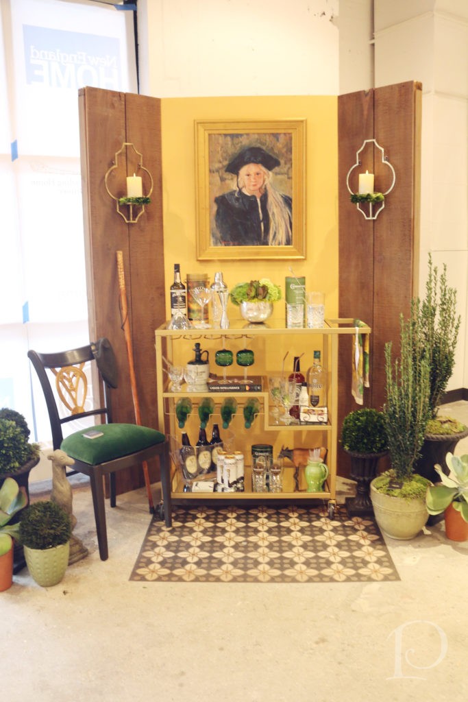 bar cart vignette